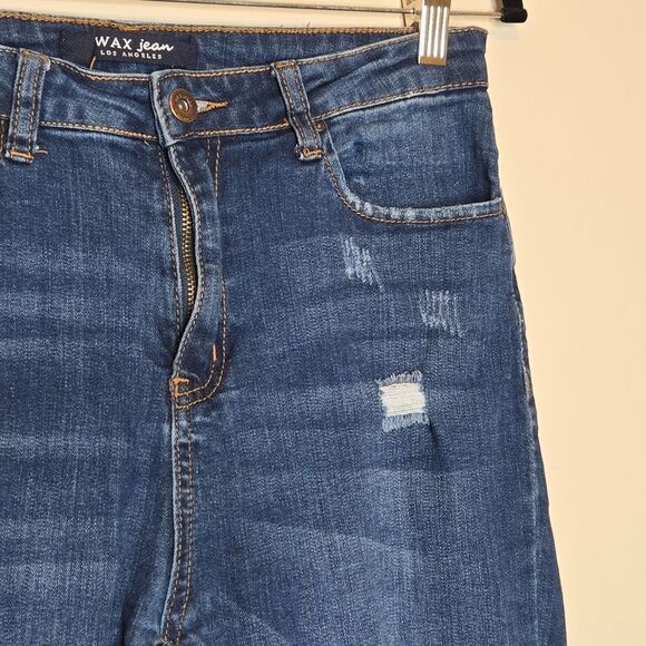 WAX JEAN Womens Jeans Y2K Distressed Destructed Skinny, Juniors Size 11 - Picture 8 of 15